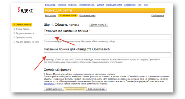 Поиск от Яндекс для сайта и блога - 2